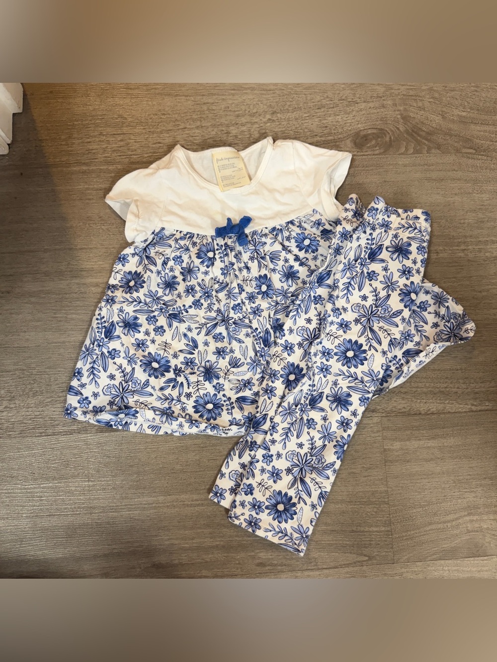 First Impressions White and Blue 2 Piece Set